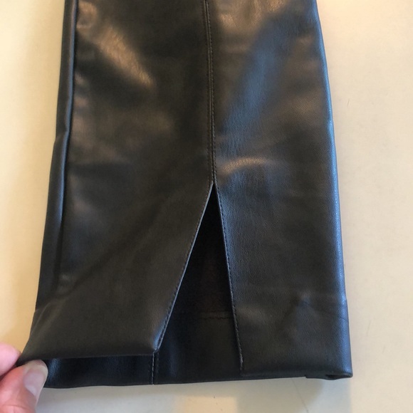 Zara BNWT black leather high rise leggings size small S - Picture 7 of 8